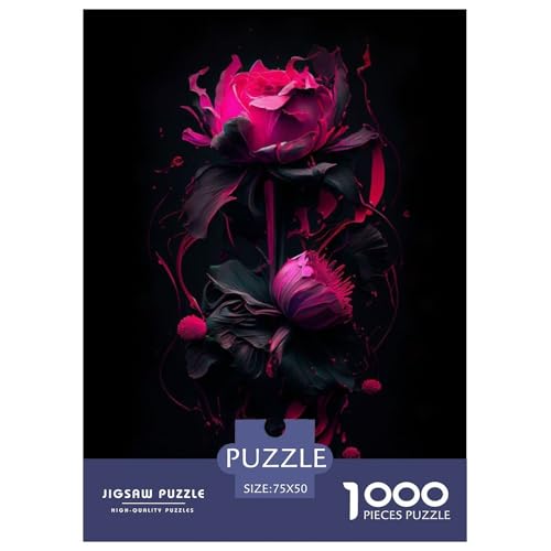 Puzzle für Erwachsene, 1000 Teile, Kunst-Blumen-Puzzle, Puzzles für Erwachsene, Lernspiel, Herausforderungsspielzeug, 1000 Teile (75 x 50 cm) von LMYmoney