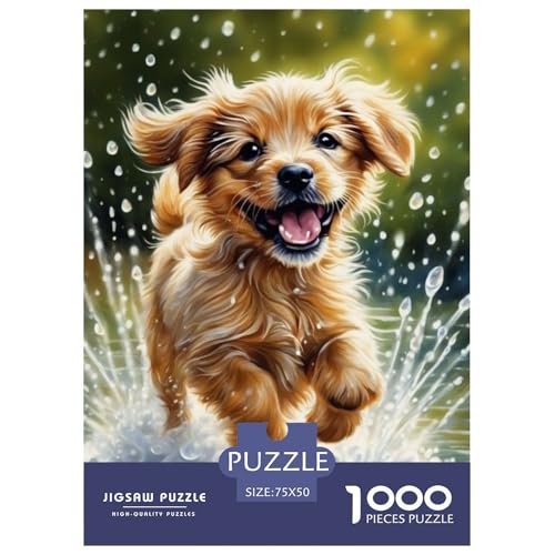 Puzzle für Erwachsene, 1000 Teile, Tierkunst, Hund, Holzpuzzle für Erwachsene und Teenager, Heimdekoration, Puzzlespielzeug, 1000 Teile (75 x 50 cm) von LMYmoney