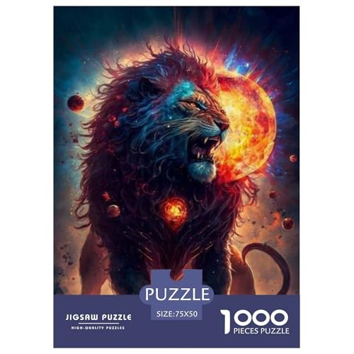 Puzzle für Erwachsene, 1000 Teile, Tierkunst, Löwen-Puzzle, Puzzles für Erwachsene, Lernspiel, Herausforderungsspielzeug, 1000 Teile (75 x 50 cm) von LMYmoney