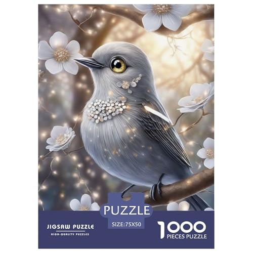 Puzzle für Erwachsene, 1000 Teile, Tierkunst, Vogel, Holzpuzzle für Erwachsene, Lernspiel, Herausforderungsspielzeug, 1000 Teile (75 x 50 cm) von LMYmoney