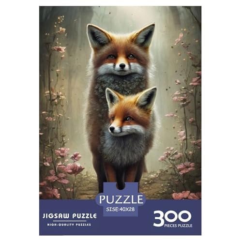 Puzzle für Erwachsene, 300 Stück, Tierkunst, Fuchs-Puzzle, Puzzles für Erwachsene, Lernspiel, Herausforderungsspielzeug, 300 Teile (40 x 28 cm) von LMYmoney