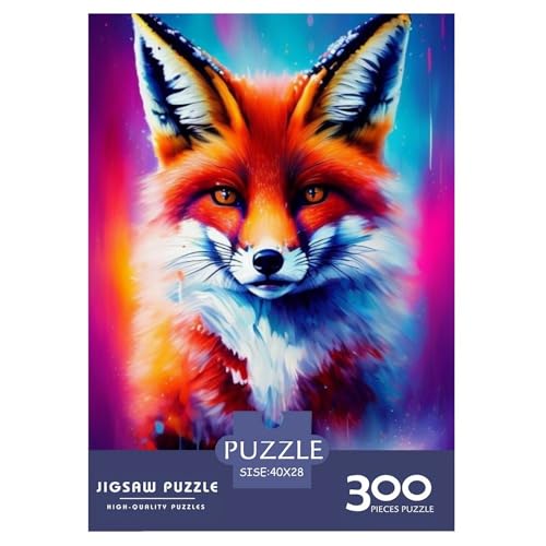 Puzzle für Erwachsene, 300 Stück, Tierkunst, Fuchs-Puzzle, Puzzles für Erwachsene, Lernspiel, Herausforderungsspielzeug, 300 Teile (40 x 28 cm) von LMYmoney