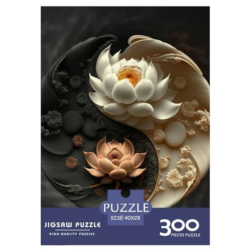 Puzzle für Erwachsene, 300 Teile, Yin-Yang-Kunst, Holzpuzzle für Erwachsene und Teenager, Heimdekoration, Puzzlespielzeug, 300 Teile (40 x 28 cm) von LMYmoney