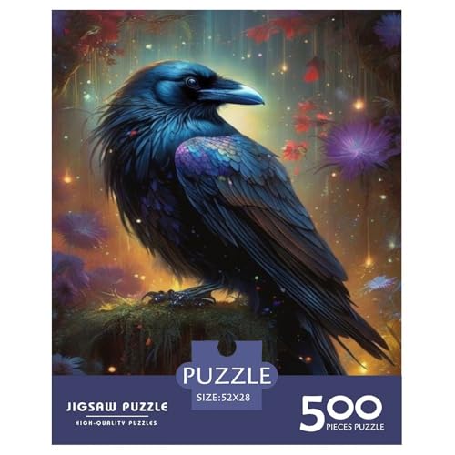 Puzzle für Erwachsene, 500 Stück, Tierkunst, Vogel-Puzzle, Puzzle für Erwachsene, Lernspiel, Herausforderungsspielzeug, 500 Teile (52 x 38 cm) von LMYmoney