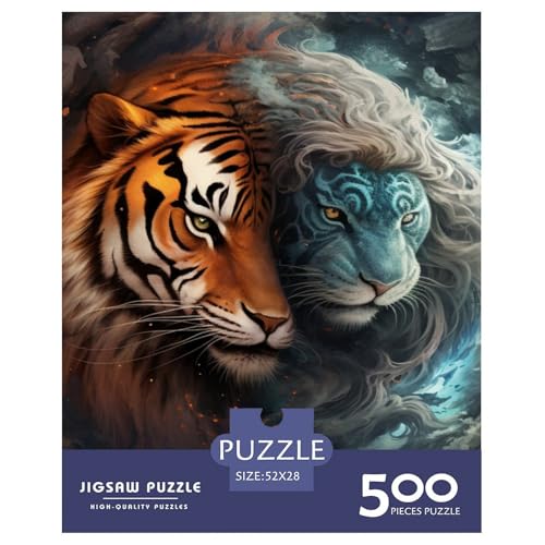 Puzzle für Erwachsene, 500 Stück, Yin-Yang-Kunst-Puzzle, Puzzles für Erwachsene, Lernspiel, Herausforderungsspielzeug, 500 Teile (52 x 38 cm) von LMYmoney