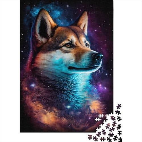 Puzzle für Erwachsene, 500 Teile, Galaxy Shiba Inu, Holzpuzzle für Kinder, Lernspiel, Herausforderungsspielzeug, 500 Stück (52 x 38 cm) von LMYmoney