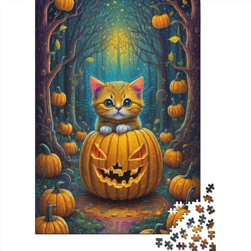 Puzzle für Erwachsene, 500 Teile, Geschenke für Halloween-Kürbis-Puzzles für Kinder und Teenager, Familienspiel für Erwachsene und Teenager, 500 Teile (52 x 38 cm) von LMYmoney