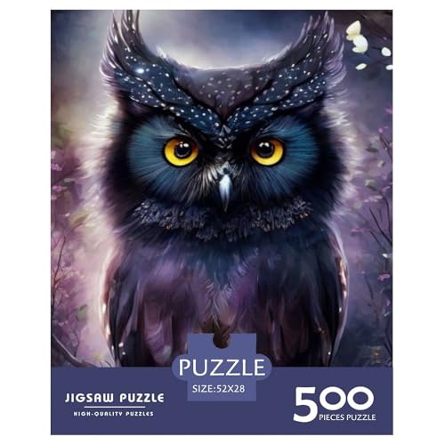 Puzzle für Erwachsene, 500 Teile, Tierkunst, Vogel, Holzpuzzle für Erwachsene, Lernspiel, Herausforderungsspielzeug, 500 Teile (52 x 38 cm) von LMYmoney