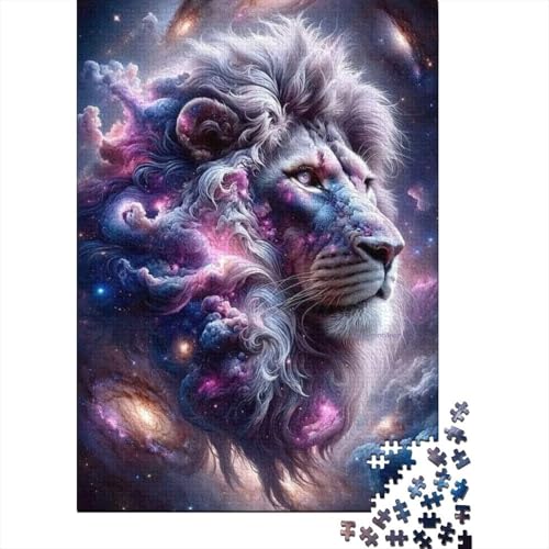 Puzzle für Erwachsene, Art Galaxy Lion, 500-teiliges Holzpuzzle für Kinder ab 18 Jahren, Lernspielzeug, 500 Teile (52 x 38 cm) von LMYmoney