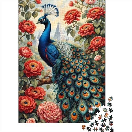 Puzzle für Erwachsene, Art Peacock, 1000-teiliges Holzpuzzle für Erwachsene und ab 18 Jahren, Spielzeug-Wanddekoration, 1000 Teile (75 x 50 cm) von LMYmoney