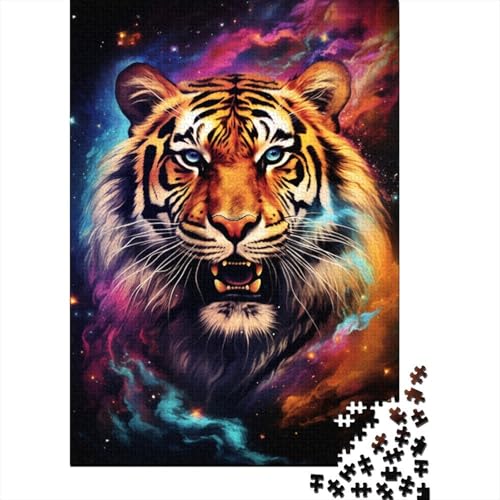 Puzzle für Erwachsene, Art Tiger, 1000-teiliges Holzpuzzle für Kinder ab 18 Jahren, Lernspielzeug, 1000 Teile (75 x 50 cm) von LMYmoney