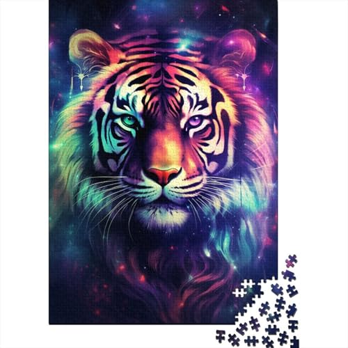 Puzzle für Erwachsene, Art Tiger, 1000-teiliges Holzpuzzle für Kinder und ab 18 Jahren, Spiele, Spielzeug, Geschenk, 1000 Stück (75 x 50 cm) von LMYmoney