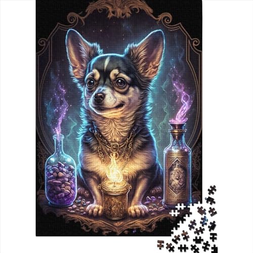 Puzzle für Erwachsene, Chihuahua-Hund, 15, 500 Teile, Puzzle aus Holz, für Teenager und tolle Kinder, 500 Teile (52 x 38 cm) von LMYmoney