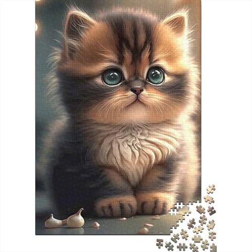 Puzzle für Erwachsene, Kunst, Tier, Katze, 1000-teiliges Holzpuzzle für Kinder ab 18 Jahren, gutes Kinder, 1000 Teile (75 x 50 cm) von LMYmoney