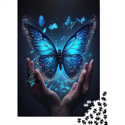 Puzzle für Erwachsene, Kunst-Schmetterling, 1000-teiliges Holzpuzzle für Kinder und Heimdekoration, Puzzle-Spielzeug, 1000 Teile (75 x 50 cm) von LMYmoney