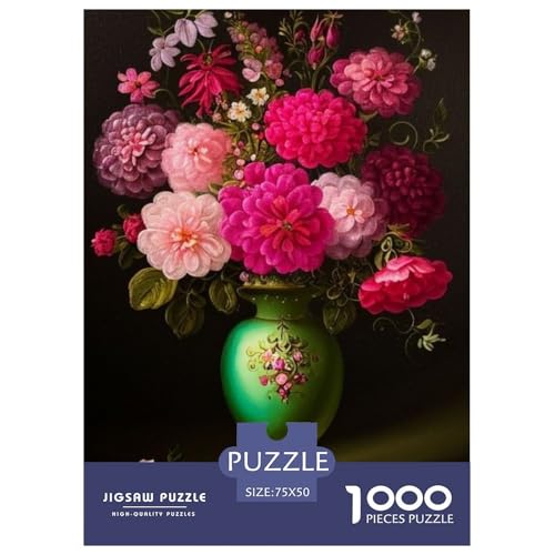 Puzzle für Erwachsene, Kunstblumen, Puzzles für Erwachsene, Lernspiel, Herausforderungsspielzeug, 1000 Teile (75 x 50 cm) von LMYmoney