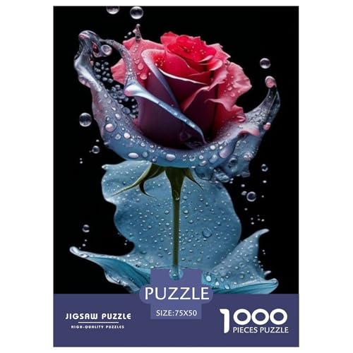 Puzzle für Erwachsene, Kunstblumen, Puzzles für Erwachsene, Lernspiel, Herausforderungsspielzeug, 1000 Teile (75 x 50 cm) von LMYmoney