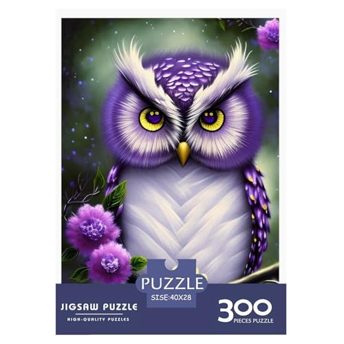 Puzzle für Erwachsene, Tierkunst, Eule, Holzpuzzle für Teenager, Geschenke, Heimdekoration, Puzzlespielzeug, 300 Teile (40 x 28 cm) von LMYmoney