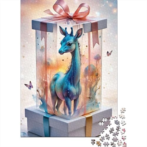 Puzzle für Erwachsene, Tierkunst, Giraffe, 300-teiliges Puzzle, Holzpuzzle für Erwachsene und ab 18 Jahren, tolle Geschenke zu Weihnachten, 300 Teile (40 x 28 cm) von LMYmoney