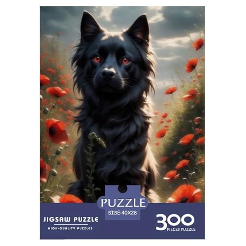 Puzzle für Erwachsene, Tierkunst, Hund, Holzpuzzle für Teenager, Geschenke, Heimdekoration, Puzzlespielzeug, 300 Teile (40 x 28 cm) von LMYmoney