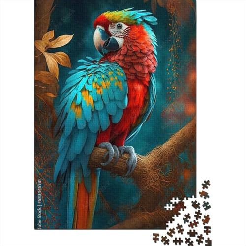 Puzzle für Erwachsene, Tierkunst, Papagei, 1000-teiliges Holzpuzzle für Kinder und ab 18 Jahren, Spielzeug-Wanddekoration, 1000 Teile (75 x 50 cm) von LMYmoney