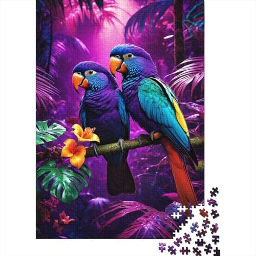 Puzzle für Erwachsene, Tierkunst, Papagei, 300-teiliges Holzpuzzle für Kinder und ab 18 Jahren, Spiele, Spielzeug, Geschenk, 300 Stück (40 x 28 cm) von LMYmoney