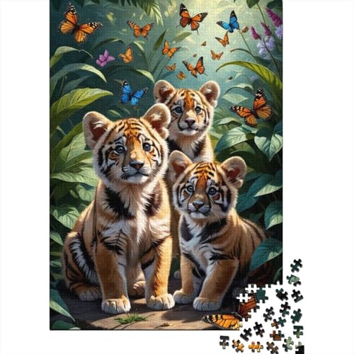 Puzzle für Erwachsene, Tierkunst, Tiger, 1000-teiliges Holzpuzzle für Kinder und ab 18 Jahren, Spiele, Spielzeug, Geschenk, 1000 Stück (75 x 50 cm) von LMYmoney