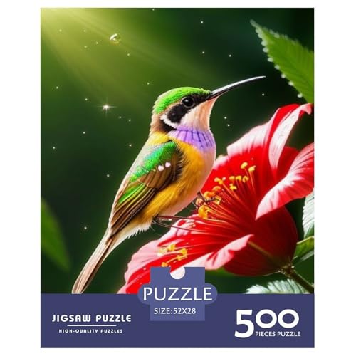 Puzzle für Erwachsene, Tierkunst, Vogel-Puzzle für Erwachsene, Lernspiel, Herausforderungsspielzeug, 500 Teile (52 x 38 cm) von LMYmoney