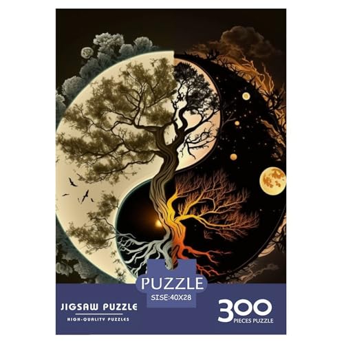 Puzzle für Erwachsene, Yin-Yang-Kunst, Holzpuzzle für Teenager, Geschenke, Heimdekoration, Puzzlespielzeug, 300 Teile (40 x 28 cm) von LMYmoney