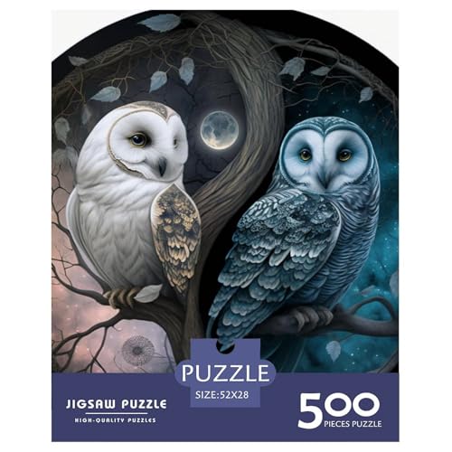 Puzzle für Erwachsene, Yin-Yang-Kunst, Holzpuzzle für Teenager, Geschenke, Heimdekoration, Puzzlespielzeug, 500 Teile (52 x 38 cm) von LMYmoney