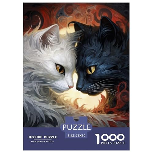 Puzzle für Erwachsene, Yin-Yang-Kunst, Puzzles für Erwachsene, Lernspiel, Herausforderungsspielzeug, 1000 Teile (75 x 50 cm) von LMYmoney