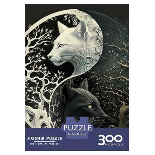 Puzzle für Erwachsene, Yin-Yang-Kunst, Puzzles für Erwachsene, Lernspiel, Herausforderungsspielzeug, 300 Teile (40 x 28 cm) von LMYmoney