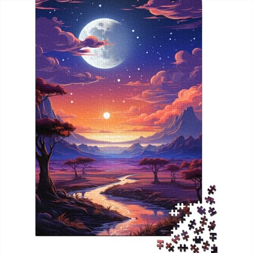 Puzzle für Erwachsene, farbenfrohe Alien-Landschaft, Puzzles für Kinder, Lernspiel, Herausforderungsspielzeug, 1000 Teile (75 x 50 cm) von LMYmoney