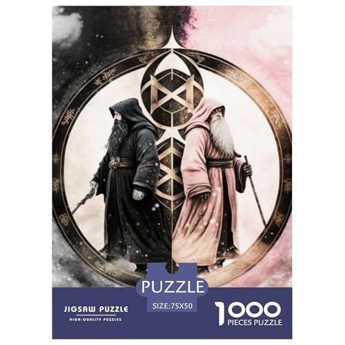 Puzzle für Erwachsene 1000, Yin-Yang-Kunst-Puzzle, Puzzles für Erwachsene, Lernspiel, Herausforderungsspielzeug, 1000 Teile (75 x 50 cm) von LMYmoney