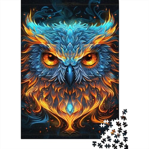 Puzzle für Erwachsene 1000 Teile, Schöne Eulen, Holzpuzzles für Kinder, nachhaltige Puzzlespiele, 1000 Stück (75 x 50 cm) von LMYmoney