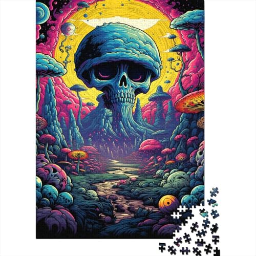 Puzzle für Erwachsene 1000 Teile, kosmischer Totenkopf, Holzpuzzle für Kinder und Jugendliche, Heimdekoration, Puzzlespielzeug, 1000 Teile (75 x 50 cm) von LMYmoney