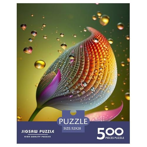 Puzzle für Erwachsene 500 Teile, Kunstblumen, Holzpuzzle für Erwachsene und Teenager, Heimdekoration, Puzzlespielzeug, 500 Teile (52 x 38 cm) von LMYmoney