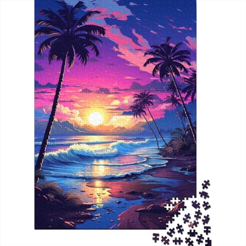 Puzzle für Erwachsene mit 1000 Teilen, schöne Strandlandschaft, klassisches Puzzle, Puzzle, Wandkunst, einzigartiges Spielzeug, Geschenk, 1000 Teile (75 x 50 cm) von LMYmoney