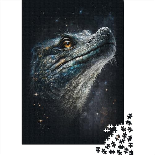 Puzzle für Erwachsene mit 300 Teilen, Galaxie-Krokodil, Puzzle für Kinder, Lernspiel, Herausforderungsspielzeug, 300 Stück (40 x 28 cm) von LMYmoney