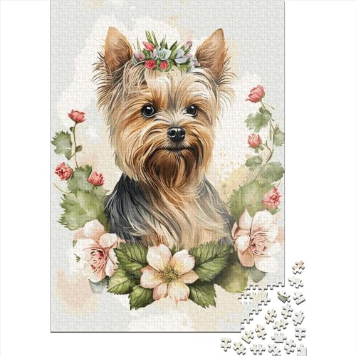 Puzzle für Erwachsene mit 500 Teilen, Geschenke für Yorkshire Terrier, Puzzles für Kinder und Teenager, Familienspiel für Erwachsene und Teenager, 500 Teile (52 x 38 cm) von LMYmoney