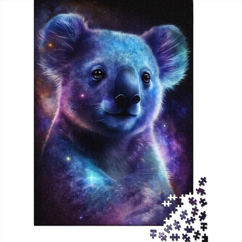 Puzzle für Erwachsene und Jugendliche, Galaxie-Tier, Koala, Holzpuzzle für Kinder, Teenager-Geschenk, 300 Teile (40 x 28 cm) von LMYmoney