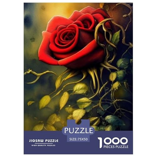 Puzzle für Erwachsene und Jugendliche, Kunstblumen, Puzzles für Erwachsene und Teenager, Familienspiel, 1000 Teile (75 x 50 cm) von LMYmoney