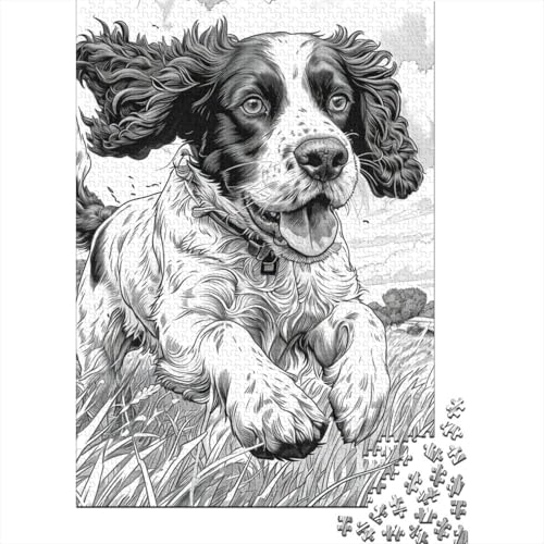 Puzzle für Erwachsene und Jugendliche, Springer Spaniel Puzzle, Puzzle für Erwachsene, Familienspiel für Erwachsene und Jugendliche, 500 Teile (52 x 38 cm) von LMYmoney