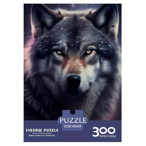 Puzzle für Erwachsene und Jugendliche, Tierkunst, Wolf-Puzzles für Erwachsene und Teenager, Familienspiel, 300 Teile (40 x 28 cm) von LMYmoney