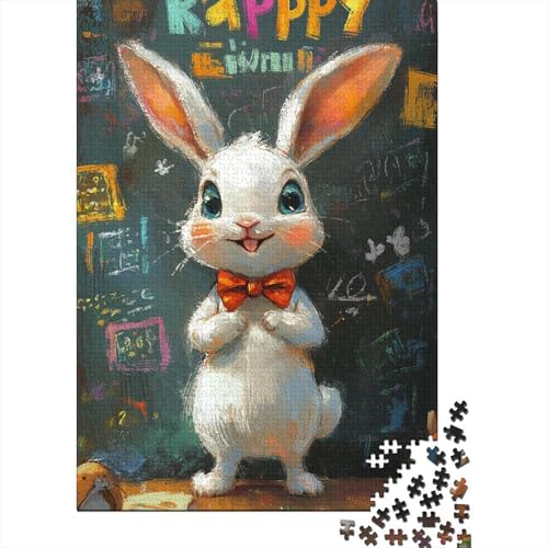 Puzzle für Frauen und Männer, süßes Osterhäschen, christliche Geschenke, Alter 18 Jahre, Upe Lernspiele, 100 Prozent recycelte Pappe, 38 x 26 cm, 1000 Teile von LMYmoney