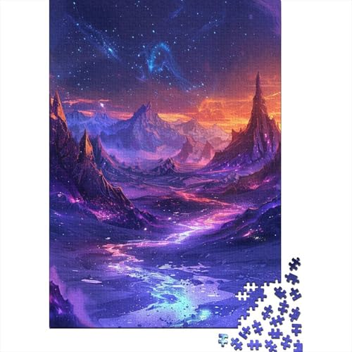 Puzzle für Kinder, 1000 Teile, schöne Berglandschaft, kreative, Puzzle, Mitmachspiel, Puzzle, Familiendekoration, 1000 Teile (75 x 50 cm) von LMYmoney