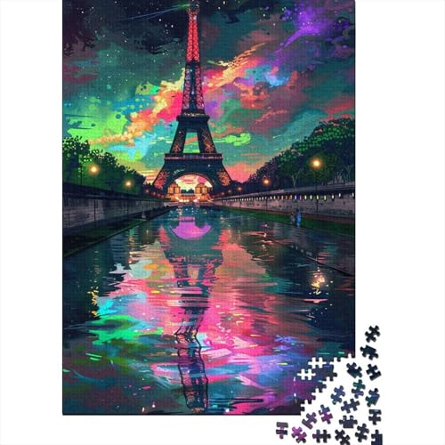 Puzzle für Kinder, 500-teiliges, farbenfrohes Eiffelturm-Puzzle für Kinder, anspruchsvolles Denkspiel, 500 Teile (52 x 38 cm) von LMYmoney