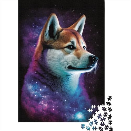 Puzzle für Kinder, Galaxy Shiba Inu, 1000-teiliges Puzzle, Puzzle ab 18 Jahren, anspruchsvolles Spiel, 1000 Teile (75 x 50 cm) von LMYmoney