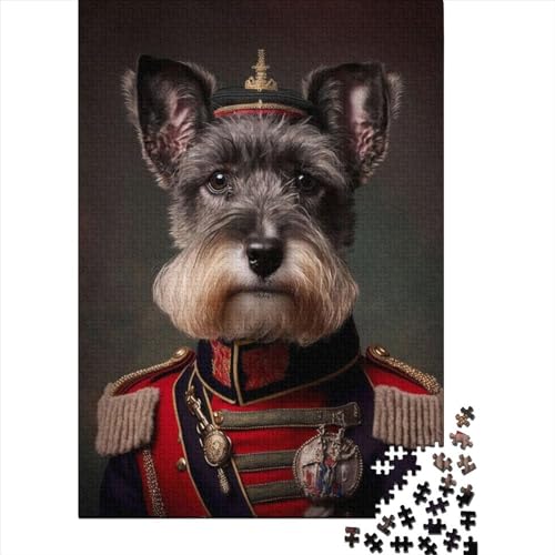 Puzzle für Kinder, Hund in Militäruniform 3, 1000-teiliges Puzzle, Holzpuzzle für Kinder ab 18 Jahren, tolle Kinder, 1000 Teile (75 x 50 cm) von LMYmoney