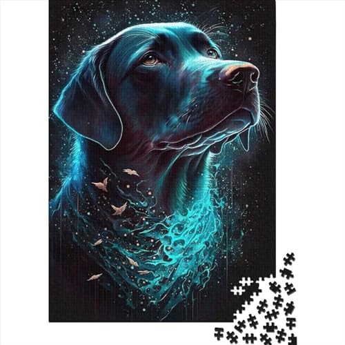 Puzzle für Kinder, Labrador Retriever Dog1, 1000-teiliges Holzpuzzle, geeignet für Kinder ab 18 Jahren, tolle Kinder, 1000 Teile (75 x 50 cm) von LMYmoney